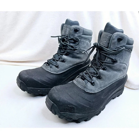 The North Face size 14 Men's Chilkat IV Waterproof Boots Heat Seeker Gray Suede - Picture 14 of 16